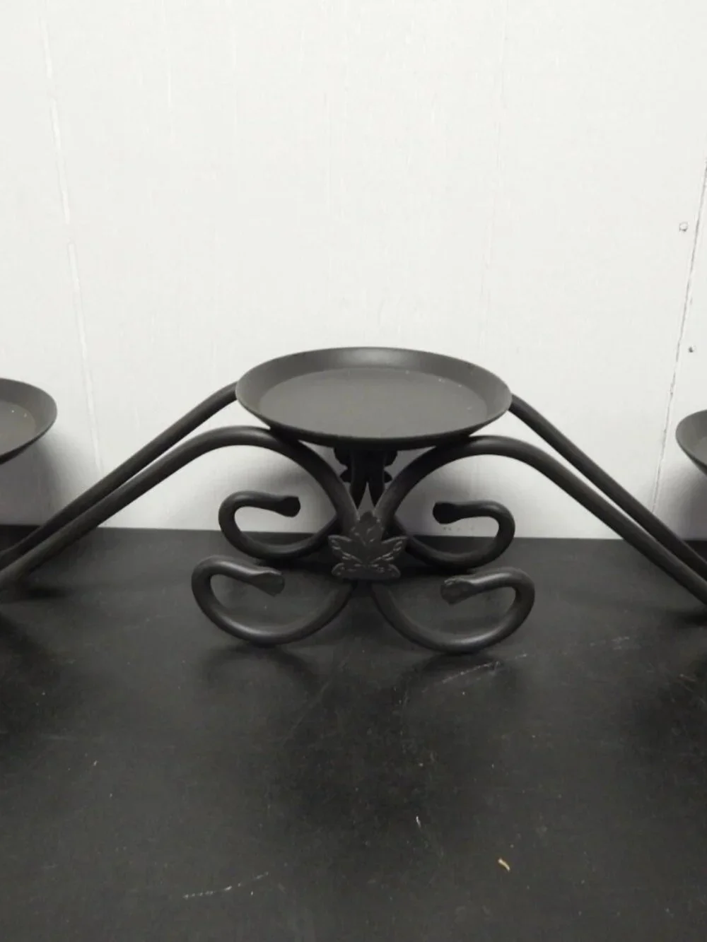 Longaberger Wrought Iron 3 Tier Pillar Candle Holder Maple Leaf Stand 20